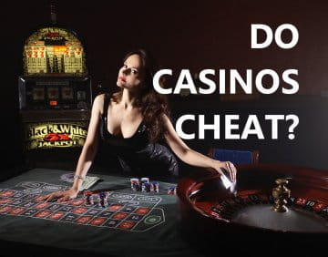 Picture of a female dealer in a casino, looking seductively at the player.