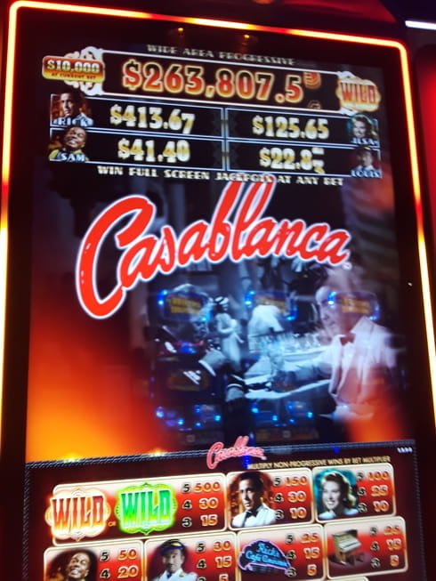 The Casablanca Slot Machine at the Winstar Casino - I Don't Know What the House Edge Is